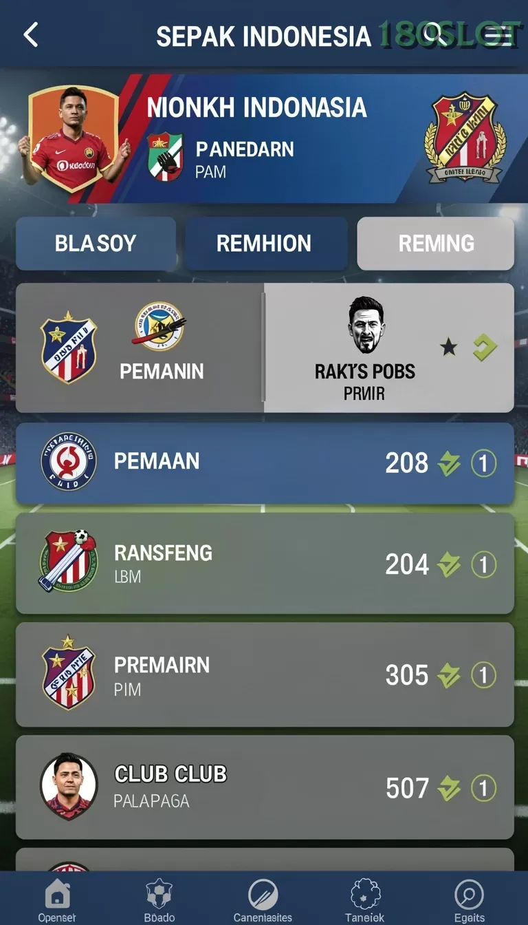 Cuplikan layar CACOR78 — menu navigasi